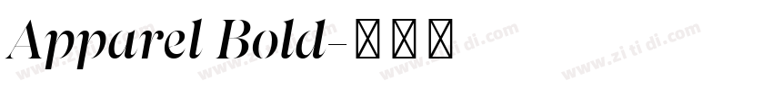 Apparel Bold字体转换